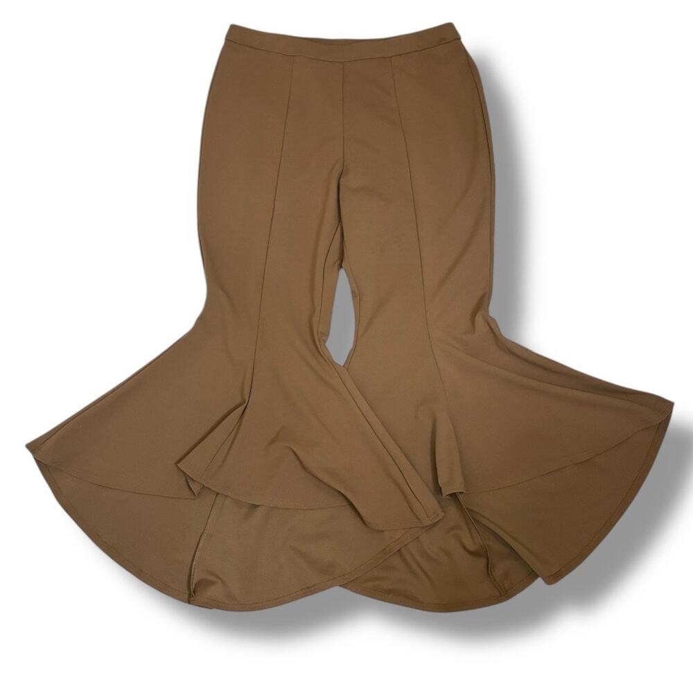 Cato high low tiered ruffle bell-bottom flare pants sz 18/20W - Picture 6 of 8